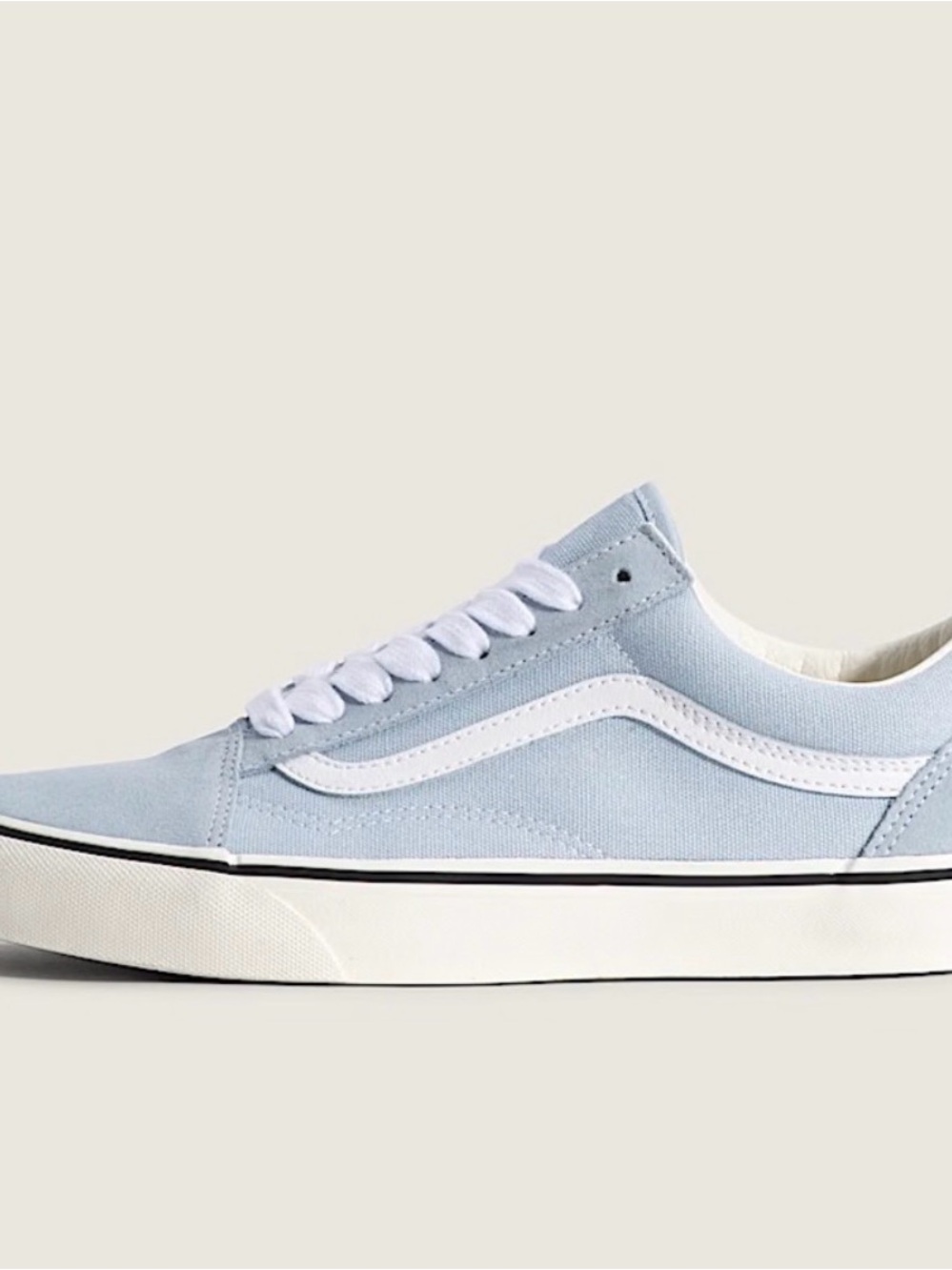 Vans Soft Slate Blue and White Old Skool Show - Low Top Sneakers